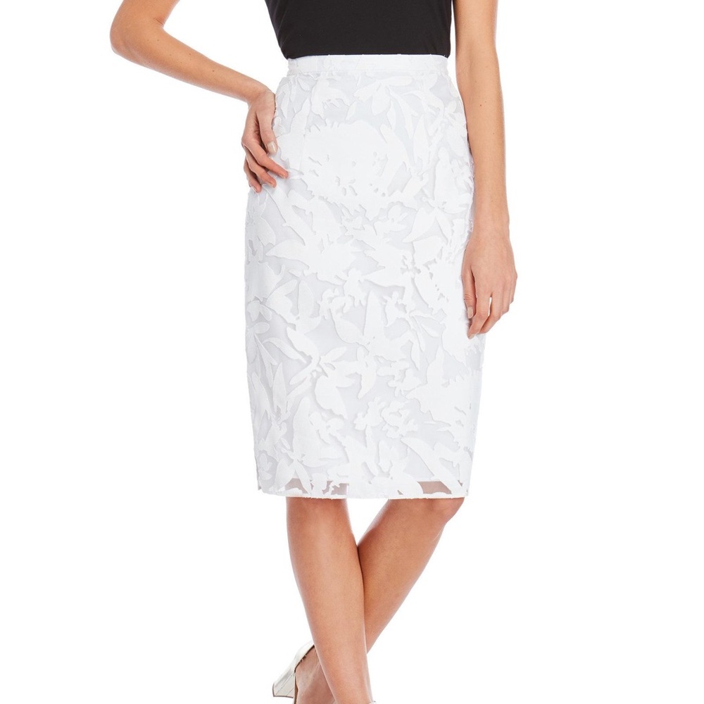 MILLY slim midi skirt